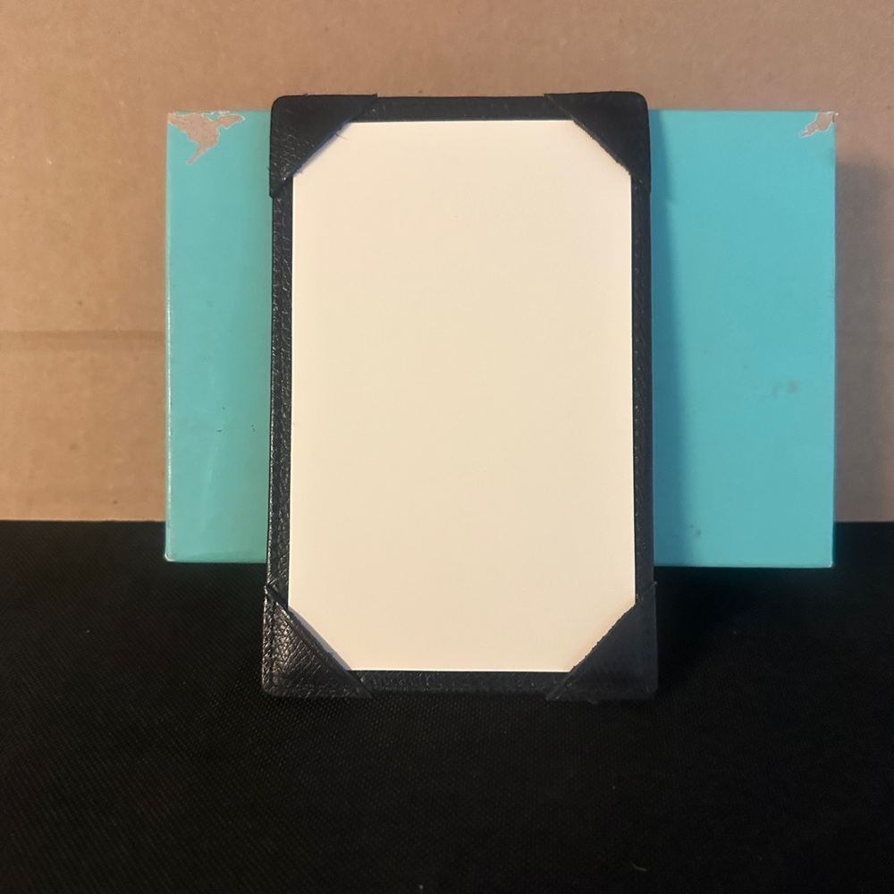 Black and Cream Leather Photo Frame - Picture 5 of 6